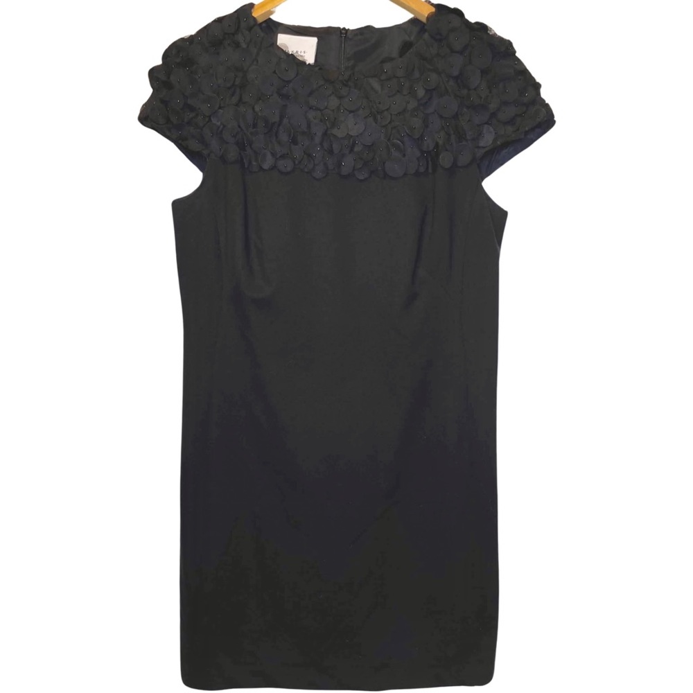 Akris Punto 10 Flutter Dots Petals Cocktail Dress Black